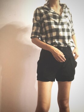 「Mo&Co.（モーアンドコー）のアイテム（パンツ）」を使った、突突兔的2018さん（レディース・170cm）の夏コーディネート