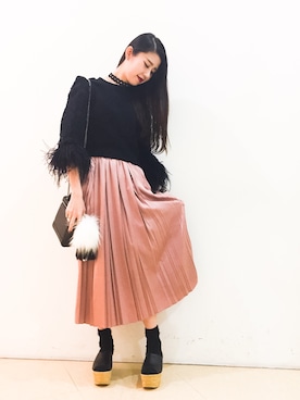 「Narcissus（ナルシス）のアイテム」を使った、Narcissus-japanさん（レディース・160cm）の冬コーディネート