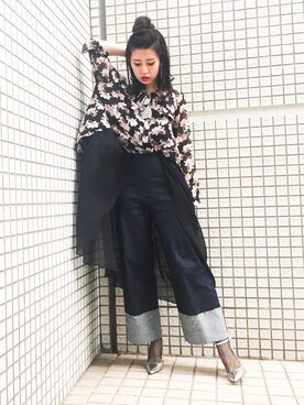 「Narcissus（ナルシス）のアイテム（デニムパンツ）」を使った、Narcissus-japanさん（レディース・160cm）の春コーディネート