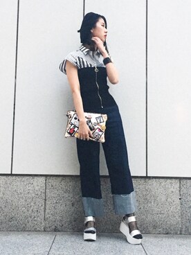 「Narcissus（ナルシス）のアイテム（デニムパンツ）」を使った、Narcissus-japanさん（レディース・160cm）の春コーディネート