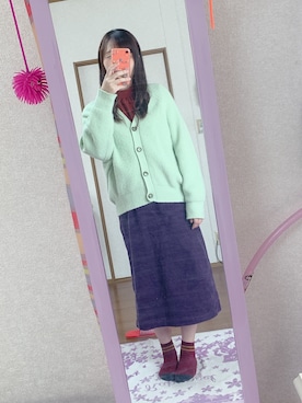 「WEGO（ウィゴー）のアイテム（ジャンパースカート）」を使った、MIOさん（レディース・161cm）の秋コーディネート