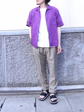 「marka（マーカ）のアイテム（パンツ）」を使った、masamu_toshimitsuさん（メンズ・175cm）の夏コーディネート