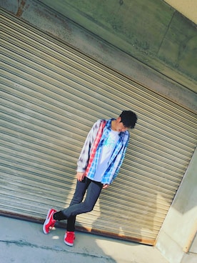 「EFFECTEN（エフェクテン）のアイテム（トップス）」を使った、しゅんやさん（メンズ・186cm・10代）の冬コーディネート