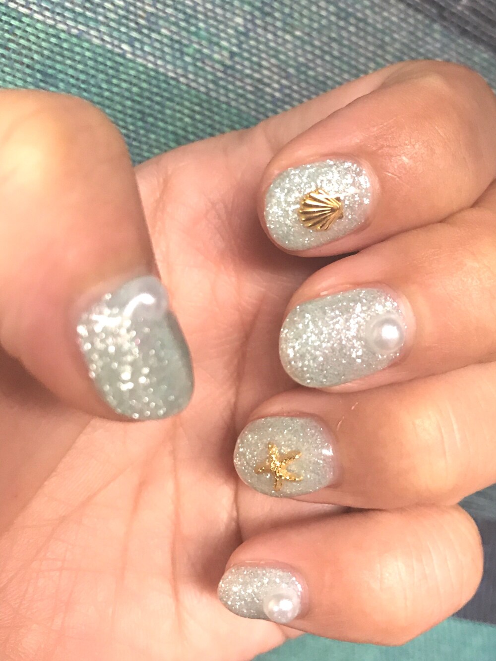 「NAILSのアイテム（ハンドケア/ハンドクリーム、ブルー系）」を使った、♡♡てばく♡♡さん（レディース・150cm）の夏コーディネートの1枚目の写真