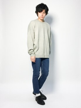 ニット セーターを使った サイズ感 のメンズ人気ファッションコーディネート ユーザー ショップスタッフ Wear
