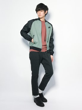 「NIKE（ナイキ）のアイテム（ブルゾン）」を使った、むんさん（メンズ・179cm）の冬コーディネート