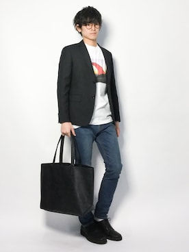 「L.H.P（エルエイチピー）のアイテム（バッグ）」を使った、むんさん（メンズ・179cm）の冬コーディネート