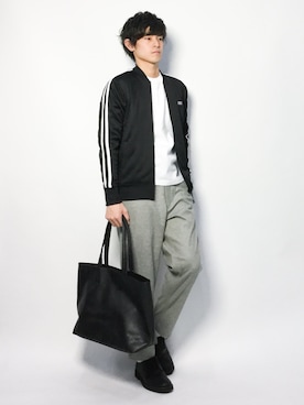 「L.H.P（エルエイチピー）のアイテム（バッグ）」を使った、むんさん（メンズ・179cm）の冬コーディネート