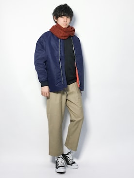 「SEVENDAYS=SUNDAY（セブンデイズサンデイ）のアイテム（その他アウター）」を使った、むんさん（メンズ・179cm）の冬コーディネート