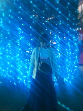 「古着のアイテム（その他アウター、ホワイト系）」を使った、あやてぃんさん（レディース・156cm）の秋コーディネート