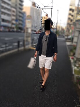 「STEFANO MANO（ステファノマーノ）のアイテム」を使った、清潔さん（メンズ・173cm）の夏コーディネート
