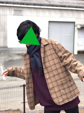 「UNIQLO（ユニクロ）のウルトラストレッチジーンズ（デニムパンツ）」を使った、fujisakiさん（メンズ・179cm・20代）の冬コーディネート