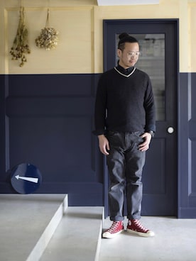 「Levi's」｜草野 明郎さん（メンズ・179cm）の冬コーディネート