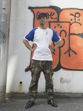 「アイテム（ローファー）」を使った、草野 明郎さん（メンズ・179cm）の秋コーディネート