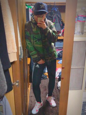 「ALIFE（エーライフ）のアイテム」を使った、Ry☺︎-maさん（メンズ・166cm）の冬コーディネート