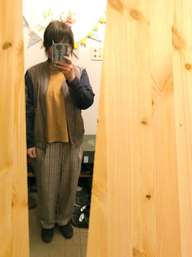 「袖ボリューム」｜「アイテム（MA-1）」を使った、あやぺさん（レディース・154cm）の春コーディネート