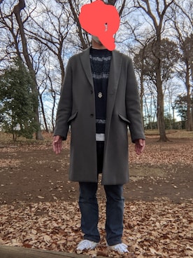 「URBAN RESEARCH（アーバンリサーチ）のアイテム（チェスターコート）」を使った、rosbethさん（メンズ・176cm）の冬コーディネート