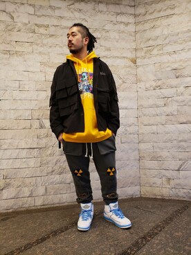 Pink Dolphin ピンクドルフィン Holiday Portrait Hoodieを使った人気ファッションコーディネート Wear