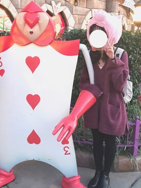 「デズニーランド」｜ココさん（レディース・166cm）の秋コーディネート