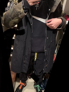 「SWAGGER（スワッガー）のアイテム（モッズコート）」を使った、※※※※さん（メンズ・178cm）の冬コーディネート