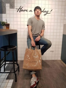 「SPALWART（スパルウォート）のアイテム」を使った、Himさん（メンズ・181cm）の春コーディネート
