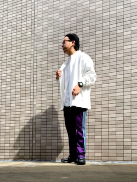 シャツ ブラウスを使った 紫 のメンズ人気ファッションコーディネート Wear