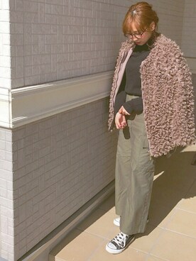 「CONVERSE（コンバース）のALL STAR HI（スニーカー）」を使った、er24さん（レディース・154cm・20代）の冬コーディネート