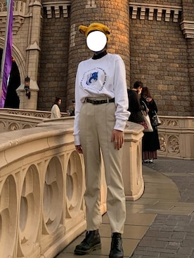 「Dr. Martens（ドクターマーチン）のDr.ﾏｰﾁﾝ　1460　8ホール（ブーツ）」を使った、きむさん（レディース・165cm）の冬コーディネート