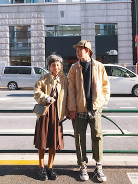 「BEAMS（ビームス）のアイテム（ヘアバンド）」を使った、Kiki Linさん（レディース・155cm）の冬コーディネート