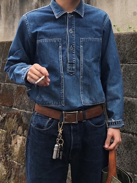 「東洋エンタープライズ（トーヨーエンタープライズ）のアイテム（ミリタリージャケット）」を使った、Hさん（メンズ・174cm）の春コーディネート