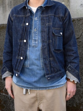 「東洋エンタープライズ（トーヨーエンタープライズ）のアイテム（ミリタリージャケット）」を使った、Hさん（メンズ・174cm）の春コーディネート
