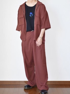 「アイテム（Tシャツ/カットソー）」を使った、れおさん（メンズ・160cm・10代）の秋コーディネート