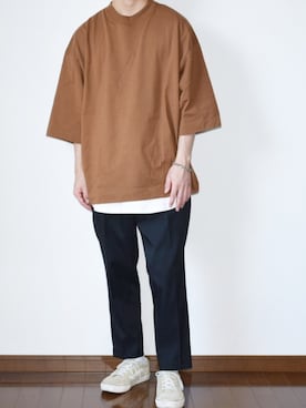 「ADRER（アドラー）の【ADRER】サイドジップレイヤードタンク（タンクトップ）」を使った、れおさん（メンズ・160cm）の夏コーディネート