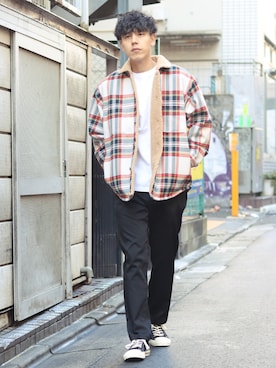 「アメカジスタイル」｜「アイテム（ブルゾン）」を使った、YUTAさん（メンズ・178cm）の冬コーディネート