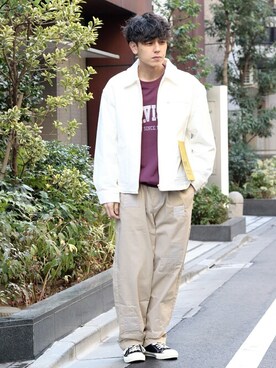 「アメカジスタイル」｜「アイテム（ブルゾン）」を使った、YUTAさん（メンズ・178cm）の冬コーディネート