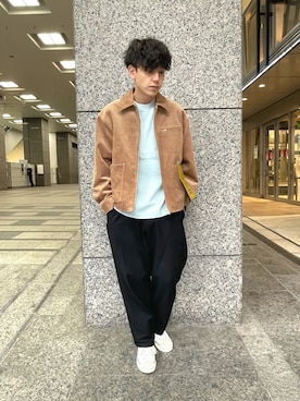 「INHERIT（インヘリット）のアイテム」を使った、YUTAさん（メンズ・178cm）の冬コーディネート