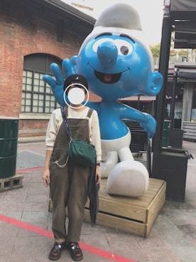「Taiwan」｜「アイテム（サロペット/オーバーオール）」を使った、nemuiさん（レディース・157cm）の冬コーディネート