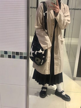 「無印良品」｜nemuiさん（レディース・157cm）の冬コーディネート