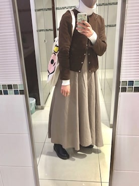 「リンネル（リンネル）のアイテム（バッグ）」を使った、nemuiさん（レディース・157cm）の冬コーディネート