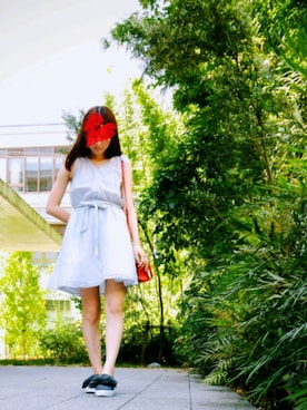「COACH」｜「アイテム（スリッポン）」を使った、mamiさん（レディース・162cm）の夏コーディネート