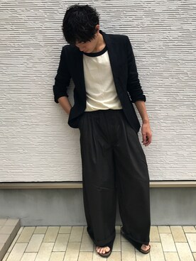 「ラッドミュージシャン」｜「アイテム（サンダル）」を使った、KOUさん（メンズ・174cm）の夏コーディネート