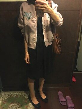 「LOVFEE（ラッフィ）のアイテム（ジャケット/アウター）」を使った、Shioriさん（レディース・167cm）の春コーディネート