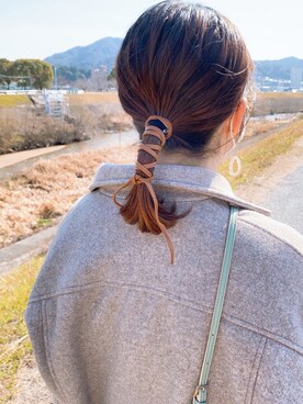 「Omekashi（オメカシ）のアイテム（ジャケット/アウター）」を使った、haさん（レディース・153cm）の冬コーディネート