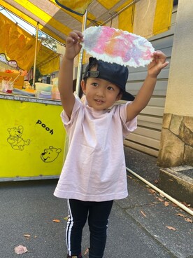 「gu」｜「アイテム（帽子）」を使った、ten10さん（キッズ・110cm）の冬コーディネート