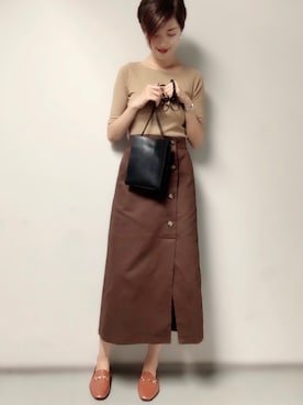 「Aunt Marie's（アントマリーズ）のアイテム（Tシャツ/カットソー）」を使った、カン JTさん（レディース・170cm）の夏コーディネート