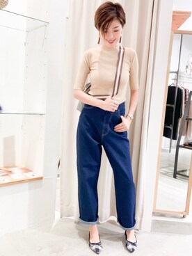 「Aunt Marie's（アントマリーズ）のアイテム（ニット/セーター）」を使った、カン JTさん（レディース・170cm）の秋コーディネート