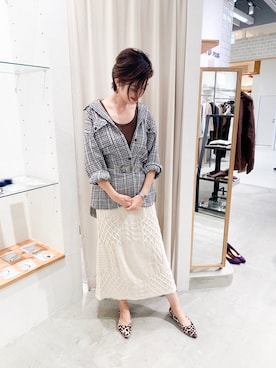 「Aunt Marie's（アントマリーズ）のアイテム（シャツ/ブラウス）」を使った、カン JTさん（レディース・170cm）の秋コーディネート
