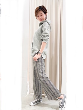 「Aunt Marie's（アントマリーズ）のアイテム（その他パンツ）」を使った、カン JTさん（レディース・170cm）の秋コーディネート