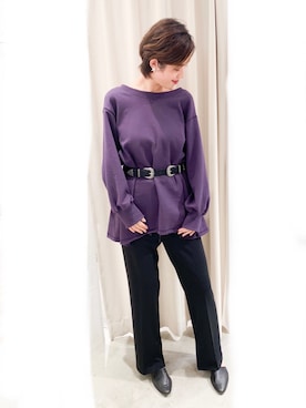 「Aunt Marie's（アントマリーズ）のアイテム（Tシャツ/カットソー）」を使った、カン JTさん（レディース・170cm）の秋コーディネート