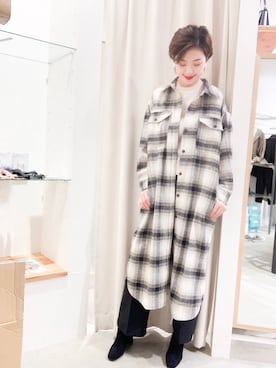 「アントマリーズ」｜「アイテム（シャツワンピース）」を使った、カン JTさん（レディース・170cm）の秋コーディネート